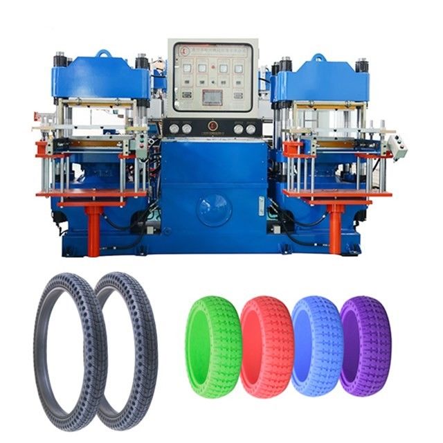 2RT 3RT 4RT Hidrolik Vulkanlaştırma Makinesi Tekerlekli Sandalye E Bisiklet Lastikleri Sıcak Pess Kalıplama Makinesi